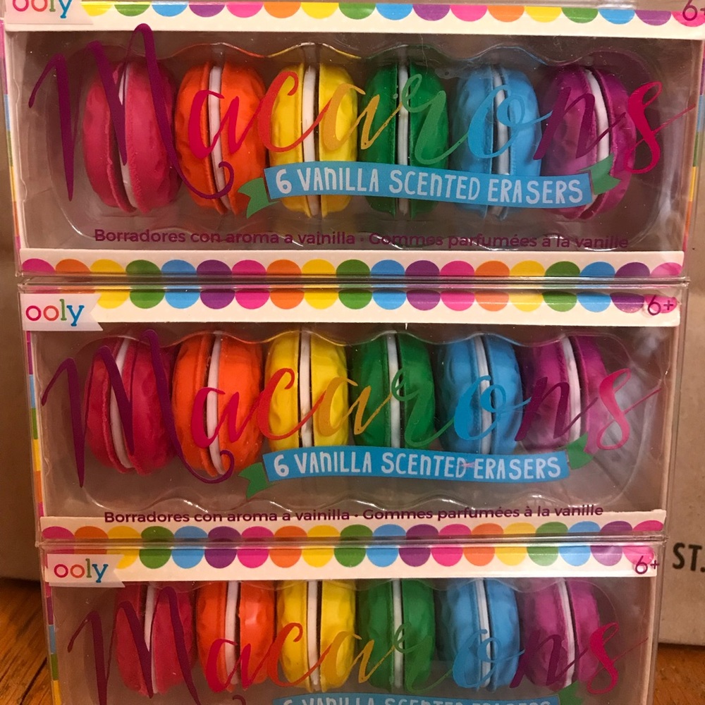 Macaron Vanilla scented erasers